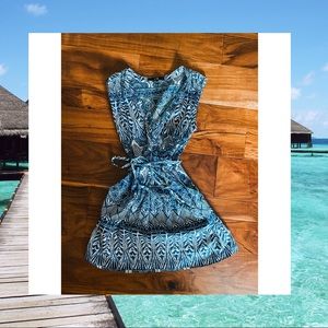 XXI Tribal Print Tank Top Cinched Waist Dress